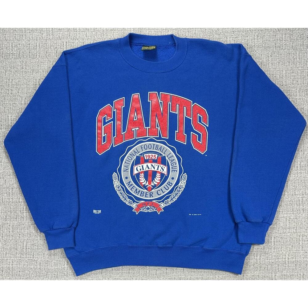 Vintage New York Giants Sweatshirt Mens XL Blue NFL Home Team 1994 Made in USA